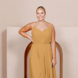 Revelry Kaia Dress in size 0, color mustard yellow. Never worn with tags!!